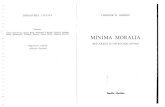 Adorno - Minima Moralia