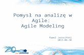 Pomysł na analizę w Agile: Agile Modeling