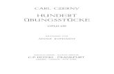Czerny Carl - 100 Uebungsstuecke Op 139 Peters