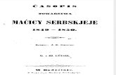 časopis maćicy serbskeje 1849