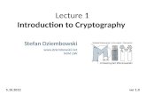 Lecture 1 Introduction to Cryptography Stefan Dziembowski  MIM UW 5.10.2012ver 1.0.