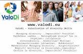Www.valodi.eu ValoDi – Valorisation of Diversity Skills Managing diversity...Impossible? Possible! Dažādības vadība... Neiespējamā misija? Tas ir iespējams!