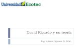 David Ricardo y su teoría Ing. Alison Piguave G. MSc.