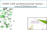 COM 220 professional tutor - com220dotcom