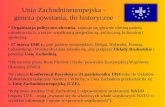Unia Zachodnioeuropejska - geneza powstania, tło historyczne