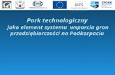 Park technologiczny jako element systemu  wsparcia gron przedsiębiorczości na Podkarpaciu