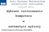 Koło Naukowe Matematyków Uniwersytet Rzeszowski