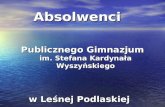 Absolwenci  Publicznego Gimnazjum im. Stefana Kardynała Wyszyńskiego w Leśnej Podlaskiej