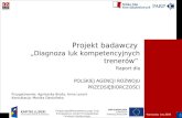 Projekt badawczy  „Diagnoza luk kompetencyjnych trenerów”  Raport dla POLSKIEJ AGENCJI ROZWOJU