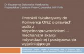 Dr Katarzyna Sękowska-Kozłowska Poznańskie Centrum Praw Człowieka INP PAN