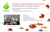 Fundacja „Ogólnopolskie Porozumienie           Uniwersytetów  Trzeciego  Wieku”