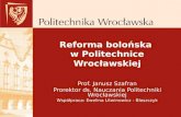Reforma bolońska  w Politechnice Wrocławskiej