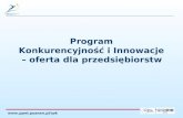 Program  Konkurencyjność i Innowacje  – oferta dla przedsiębiorstw