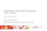 Polski System Informacji Turystycznej Plany i realizacja