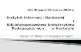 Oprac . dr  Urszula  Lisowska-Kożuch