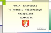POWIAT KRAKOWSKI  w Rozwoju Regionalnym Małopolski  EDUKACJA