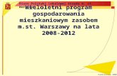 Wieloletni program gospodarowania mieszkaniowym zasobem m.st. Warszawy na lata 2008-2012