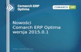 Nowości  Comarch ERP Optima wersja 2015.0.1