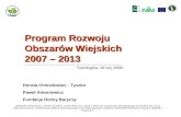 Program Rozwoju Obszarów Wiejskich  2007 – 2013