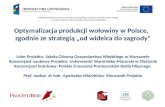 Optymalizacja produkcji wołowiny w Polsce,   zgodnie ze strategią „od widelca do zagrody”
