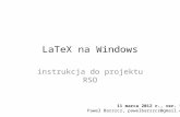 LaTeX  na Windows