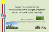 Rolnictwo ekologiczne  w województwie świętokrzyskim- stan i perspektywy rozwoju