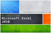 Dla każdego coś miłego Microsoft  E xcel  2010