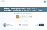 Efekty  transgranicznej  współpracy polskich regionów w okresie 2004 - 2006