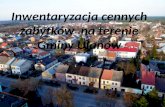 Inwentaryzacja cennych zabytków  na terenie Gminy Ulanów