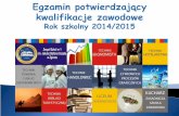 Egzamin potwierdzający  kwalifikacje zawodowe Rok szkolny 2014/2015