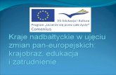 Kraje nadbałtyckie w ujęciu zmian pan-europejskich: krajobraz, edukacja  i zatrudnienie