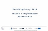 Przedsiębiorcy 2013 Polska i  województwo Mazowieckie