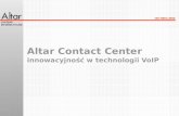 Altar Contact Center innowacyjność w technologii VoIP