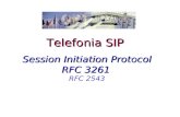 Telefonia SIP  Session Initiation Protocol RFC 3261 RFC 2543