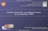 Analiza statystyk wyszukiwawczych  na przykładzie MBC