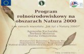 Program rolnośrodowiskowy na obszarach Natura 2000 -  w ramach warsztatu „Jak żyć z Naturą 2000?”