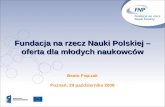 Fundacja na rzecz Nauki Polskiej – oferta dla młodych naukowców