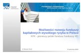 Możliwości rozwoju funduszy kapitałowych wysokiego ryzyka w Polsce
