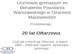 Uczniowie gimnazjum im. Bohaterów Powstania Warszawskiego w Ożarowie Mazowieckim