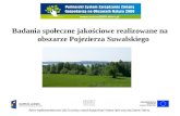 Badania społeczne jakościowe realizowane na obszarze Pojezierza Suwalskiego