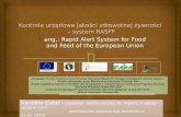 Kontrola urzędowa jakości zdrowotnej żywności  – system RASFF