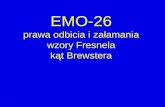 EMO-26 prawa odbicia i załamania wzory Fresnela kąt Brewstera