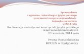 Konferencja metodyczna nauczycieli języka polskiego szkół ponadgimnazjalnych