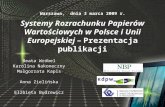 Systemy Rozrachunku Papierów Wartościowych w Polsce i Unii Europejskiej –  Prezentacja publikacji