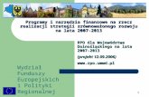 RPO  dla Województwa Dolnośląskiego na lata 2007-2013 (projekt 12.09.2006) rpo.umwd.pl