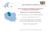 POLITECHNIKA GDAŃSKA Biuro Programów Międzynarodowych i Funduszy Strukturalnych