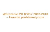 Wdrażanie PO RYBY 2007-2013 – kwestie problematyczne