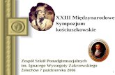 XXIII Międzynarodowe Sympozjum kościuszkowskie