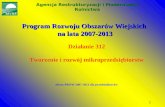 Program Rozwoju Obszarów Wiejskich  na lata 2007-2013