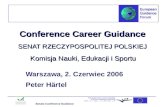 Conference Career Guidance SENAT RZECZYPOSPOLITEJ POLSKIEJ Komisja Nauki, Edukacji i Sportu